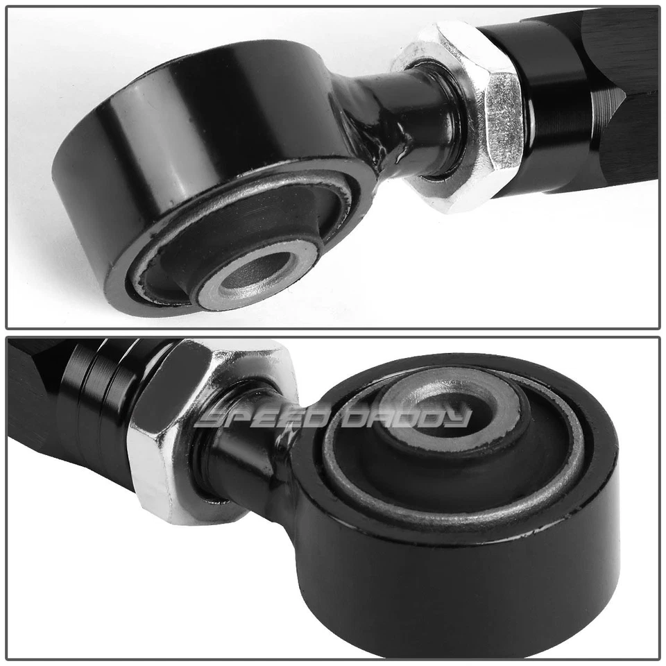 РЕГУЛИРУЕМЫЙ ЗАДНИЙ НИЖНИЙ НОСОК РАЗВАЛ РЫЧАГ УПРАВЛЕНИЯ НАБОР ДЛЯ 88-00 CIVIC/CRX/CRX ЧЕРНЫЙ - Изображение 4 из 4