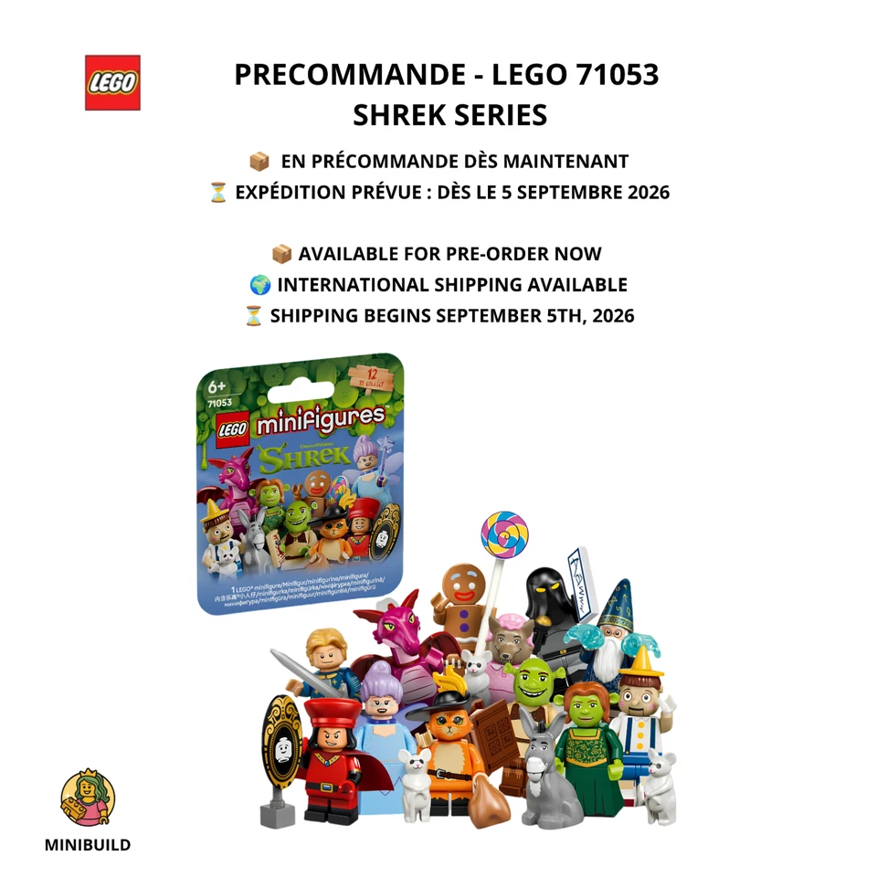 LEGO MINIFIGURES 71053 SHREK SERIES FAITES VOTRE CHOIX PRECOMMANDE PREORDER NOW - Photo 1/1