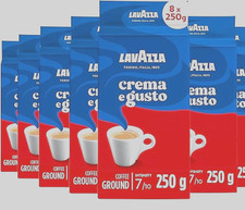 Lavazza, Crema e Gusto Classico, Ground Coffee, 8 Packs of 250g, Ideal for Moka 20.49 per kilo