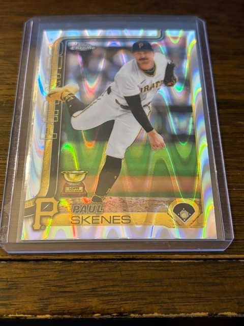 2025 Topps Chrome Paul Skenes  #300 Ray Wave Refractor Pirates