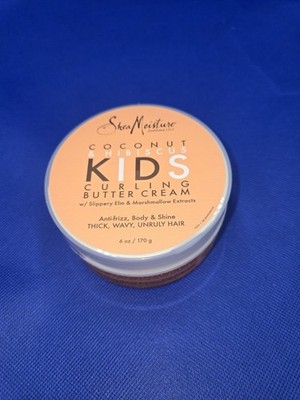 NEW SHEA MOISTURE COCONUT & HIBISCUS KIDS CURLING BUTTER CREAM, 6oz