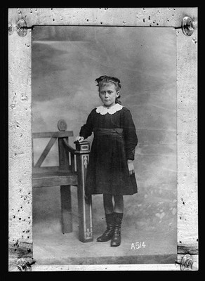 Photo:Bordeaux France Jeanne Blanchet 1919 Portrait Girl A.E.F. A.S.R.C.B.