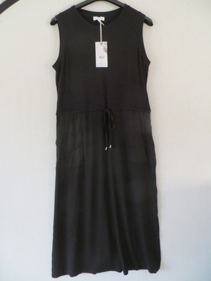WAREHOUSE SCHWARZES UTILITY KLEID ZUM BINDEN GRÖSSE 14 NEU MIT ETIKETT £32