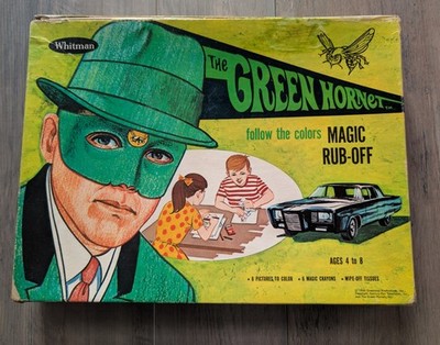 Green Hornet 1966 Whitman Magic Rub-Off Set   Unused Pages   Rare Vintage 4589