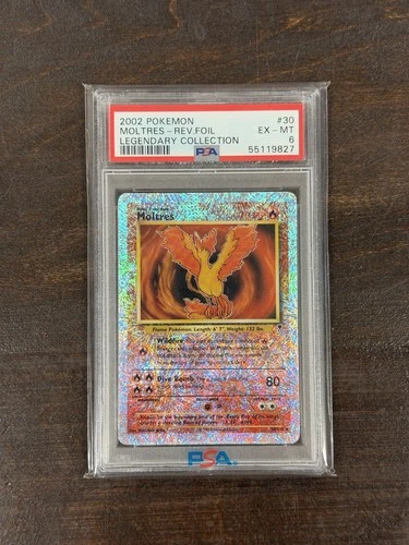 Pokemon Moltres Legendary Coll. Reverse Holo Rare #30 PSA 6