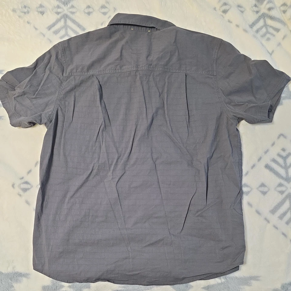 Sierra Designs Mens XL Button Up Short Sleeve Shirt Gray Plaid Outdoor - Image 4 of 4