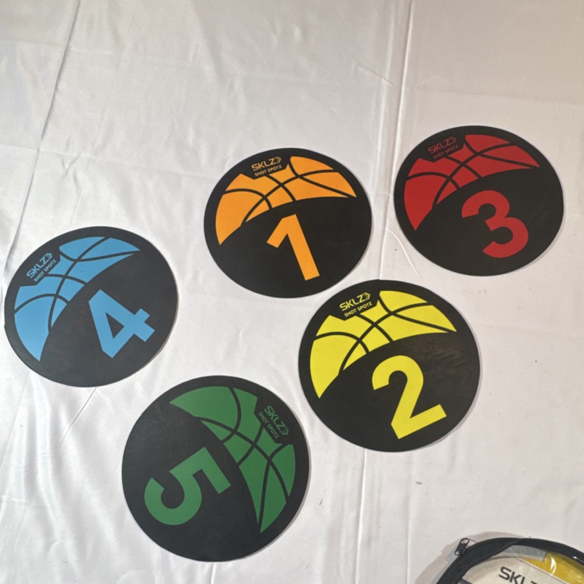 5 Disques D'entraînement Basket SKLZ Shot Spotz – Numérotés 1 à 5, Pour Intérieur/extérieur