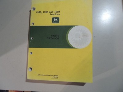 John Deere Traktor 4560 4760 4960 Teile Katalog parts catalog Ausgabe 07.1991