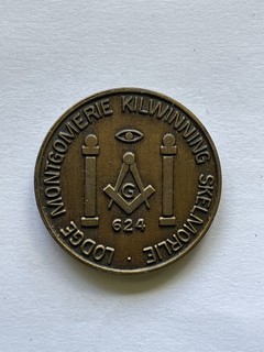 Masonic Token/ Penny. Lodge Montgomerie Kilwinning no. 624. Please See Notes