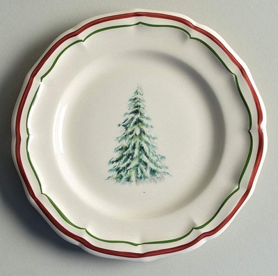 Faiencerie De Gien Filets Noel  Canape Plate 10380147