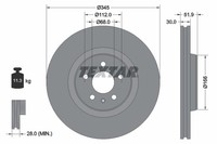 2X Textar Bremsscheibe Pro+ 92229205 FüR Audi A5 A6 A7 C7 Q5 B8 A4 4G2 Macan 8RB