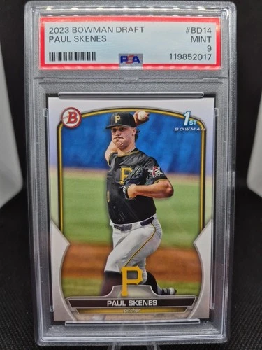 2023 Bowman Draft Paul Skenes #BD14 1st Bowman PSA 9 Mint Pirates RC