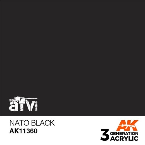 AK INTERACTIVE 11360 - Acrylic paint NATO Black 17ml - Picture 1 of 3