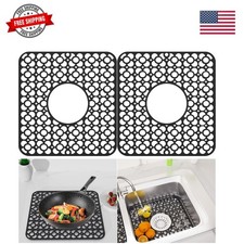 TOOVEM 2PCS Kitchen Sink Mats, Sink Protectors for Kitchen Sink 11.5 x12.25...