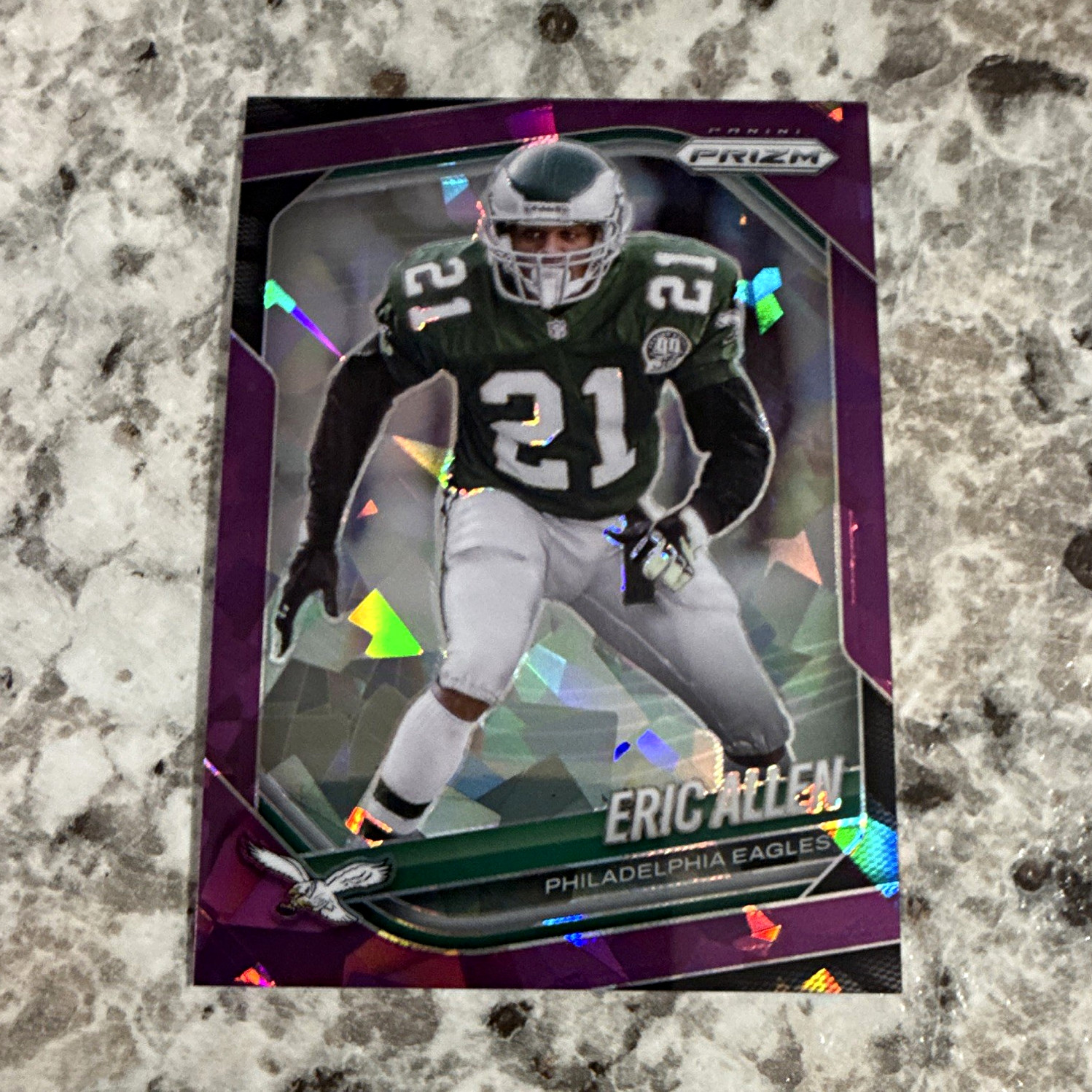 Panini Prizm 2025 Eric Allen #17 Purple Prizm Philadelphia Eagles /225