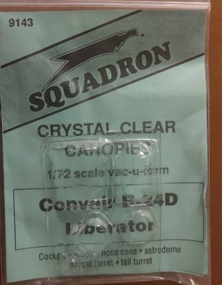 Convair B-24 D Liberator, Crystal Clear Canopy, Squadron ,Scale: 1/72, Kit: 9143