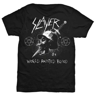 Slayer Dagger Skull Band Logo T Shirt