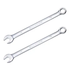 2pcs 10mm Combination Wrench with Offset 12-Point Box End and Angled Open End