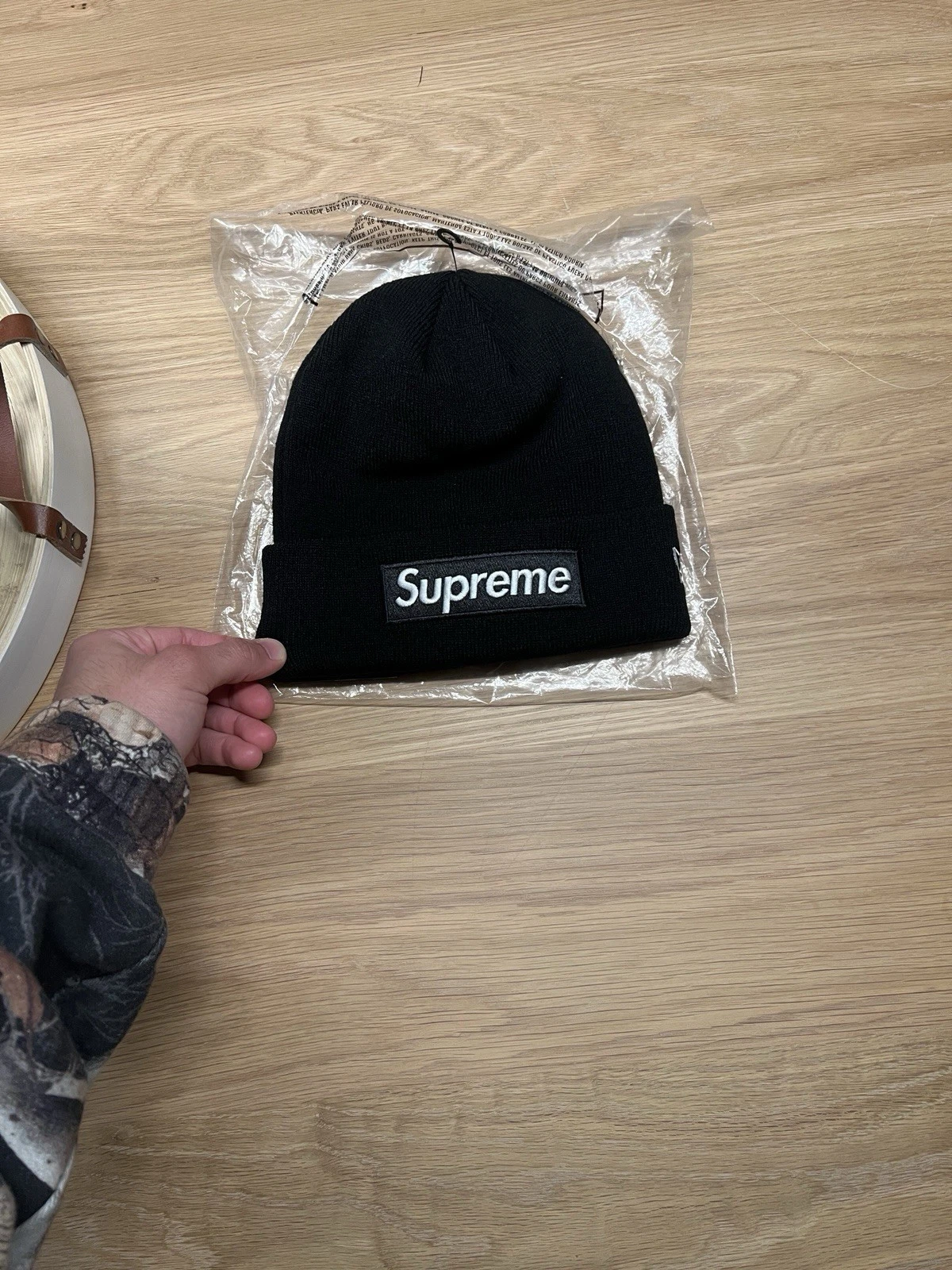 Supreme Box Logo Black Beanie FW25 NEW IN BAG