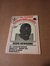 1986 MILK CARTON FOOTBALL CARD OZZIE NEWSOME CLEVELAND BROWNS #23 OF 24