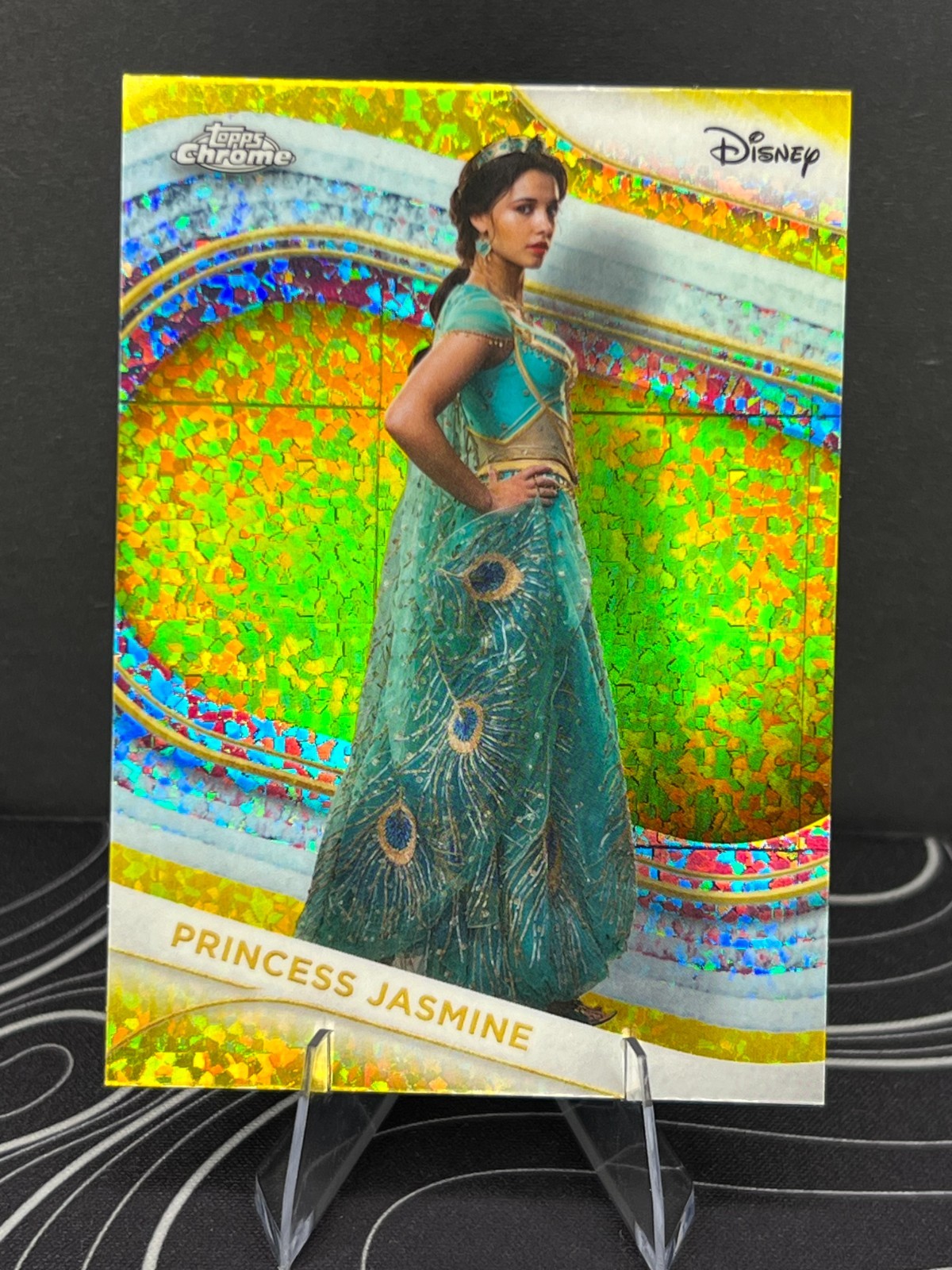 2025 Topps Chrome Disney: Princess Jasmine #188 [Yellow Mini-Diamond Refractor]