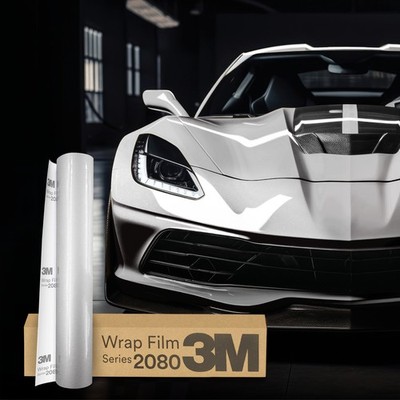 3M Wrap Film Series 2080 Car Wrapping Folie 30x152cm High Gloss White Aluminium