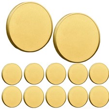 10PCS Blank Brass Coins for Laser Engraving - 40mm Unfinished Golden