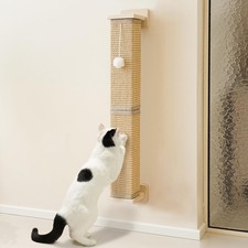 Wall Mounted Cat Scratcher 30 Inch Large Sisal Post Square With Toy Ball