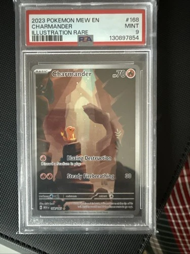 2023 Pokémon Charmander 168/165 Sv: Scarlet & Violet 151 Holo PSA 9