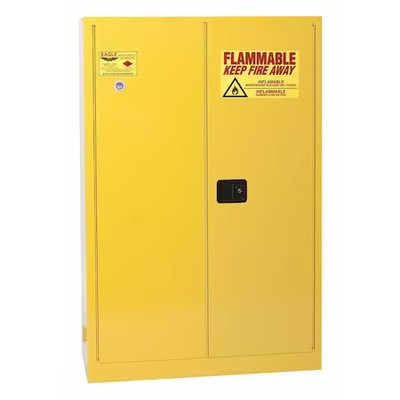Eagle Mfg 4510X Hazardous Material Storage Cabinet, 45 Gal, 2 Shelves, Steel,