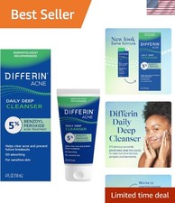 Dermatologist-Developed 5 Benzoyl Peroxide Cleanser - Daily Acne Solution, 4 oz