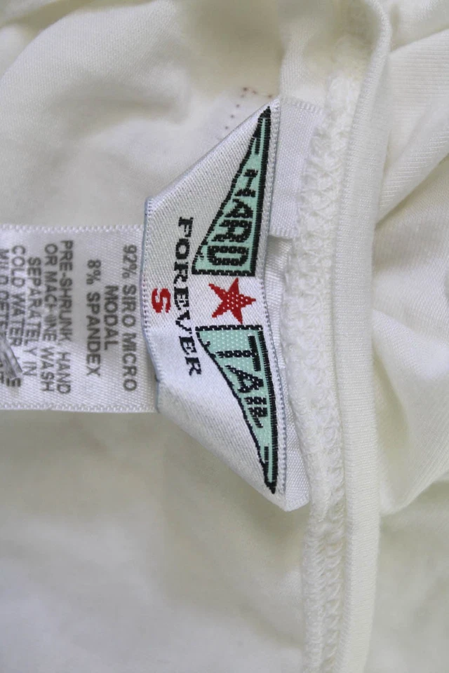 Camiseta básica de manga larga Hard Tail para mujer blanca talla S Foto 4 de 4