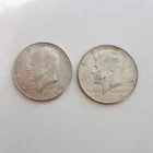 1964 Set of 2 - 90% Silver John F Kennedy JFK Half Dollar Circulated Uncertified