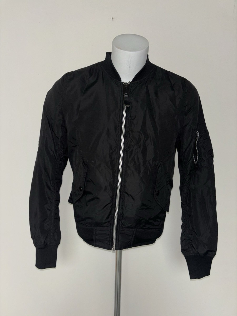ALPHA INDUSTRIES MEN'S MA-1 Flyer's BOMBER JACKET Sz Xs BLACK