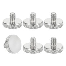 M6x8mm Knurled Thumb Screws, 20mm Dia. Stainless Diamond Knurled Screw, 6 Pcs