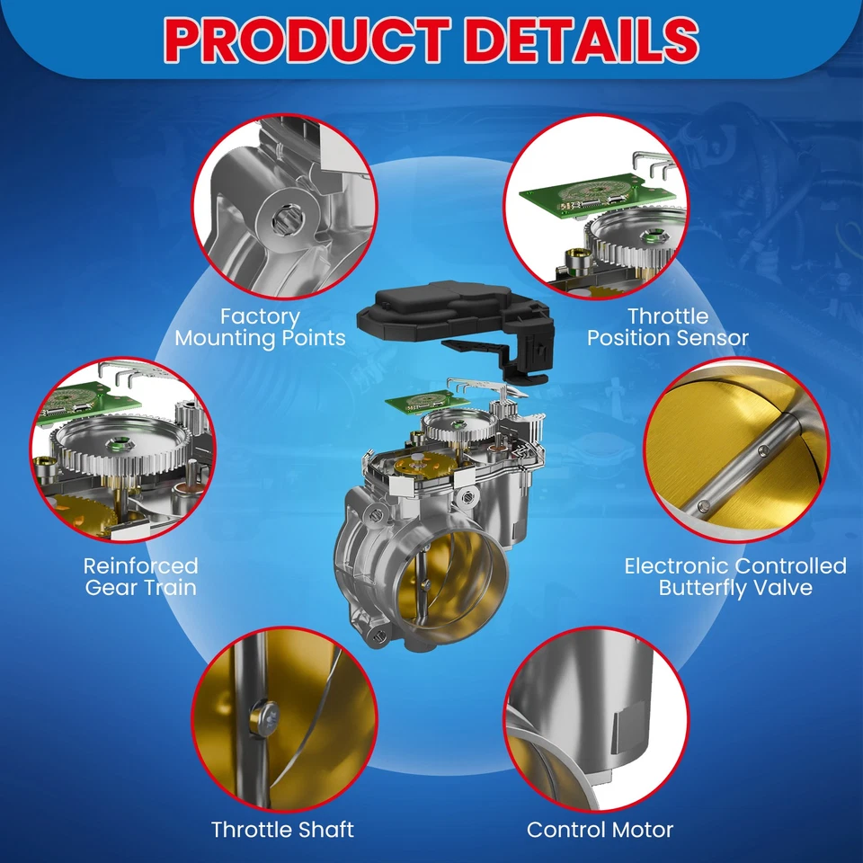 Conjunto de carrocería del acelerador S20020 para Ford F-150 E-150 Mustang Explorer Lincoln Foto 4 de 4