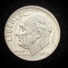 90% Silver - 1964 Roosevelt Dime- Circulated Condition - 06-5