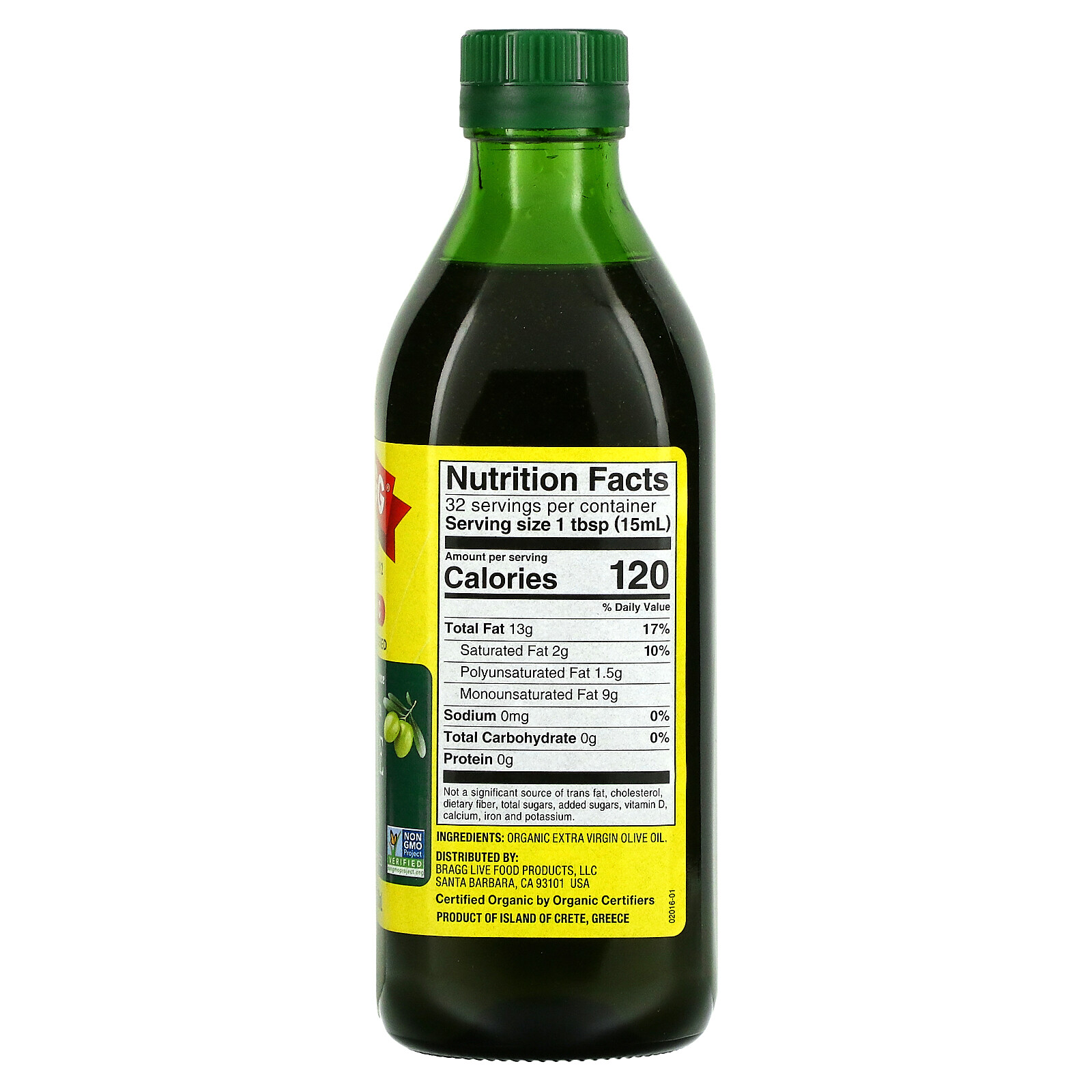 Organic Extra Virgin Olive Oil, 16 fl oz (473 ml)