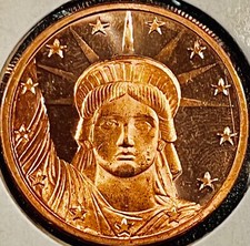 1 oz Copper Round - LADY LIBERTY - .999 Fine Copper Prices For Copper Are Rising