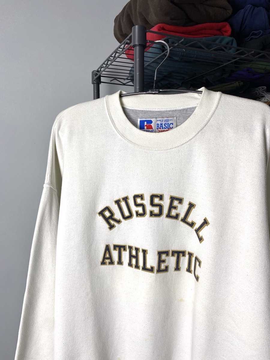 トップス 80s~ Russell Athletic sweat shirt USA Vintage 80-90's Russell Athletic USA Sweatshirt Hype White