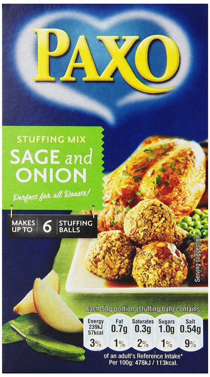 【OOFOS】 OORIGINAL SAGE - Cooking Sage Paxo Sage and Onion Stuffing - 3 ounce Pack of 8 | eBay