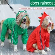 Pet Dog Raincoat Coats Jacket Outdoor Clothes Waterproof Vest Puppy Coat UK
