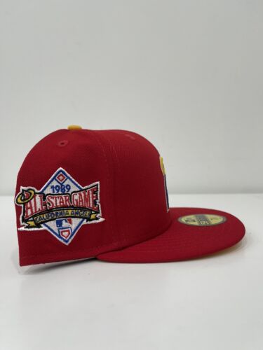 Aneheim Angels MLB Just Don New Era 1989 All Star Patch Fitted Cap Hat 7 3/8 - Picture 2 of 5