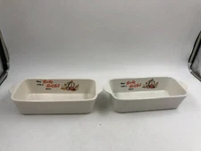 Home Essentials Ceramic 11in Give Thanks Loaf Pan Set of 2 AA01B15025