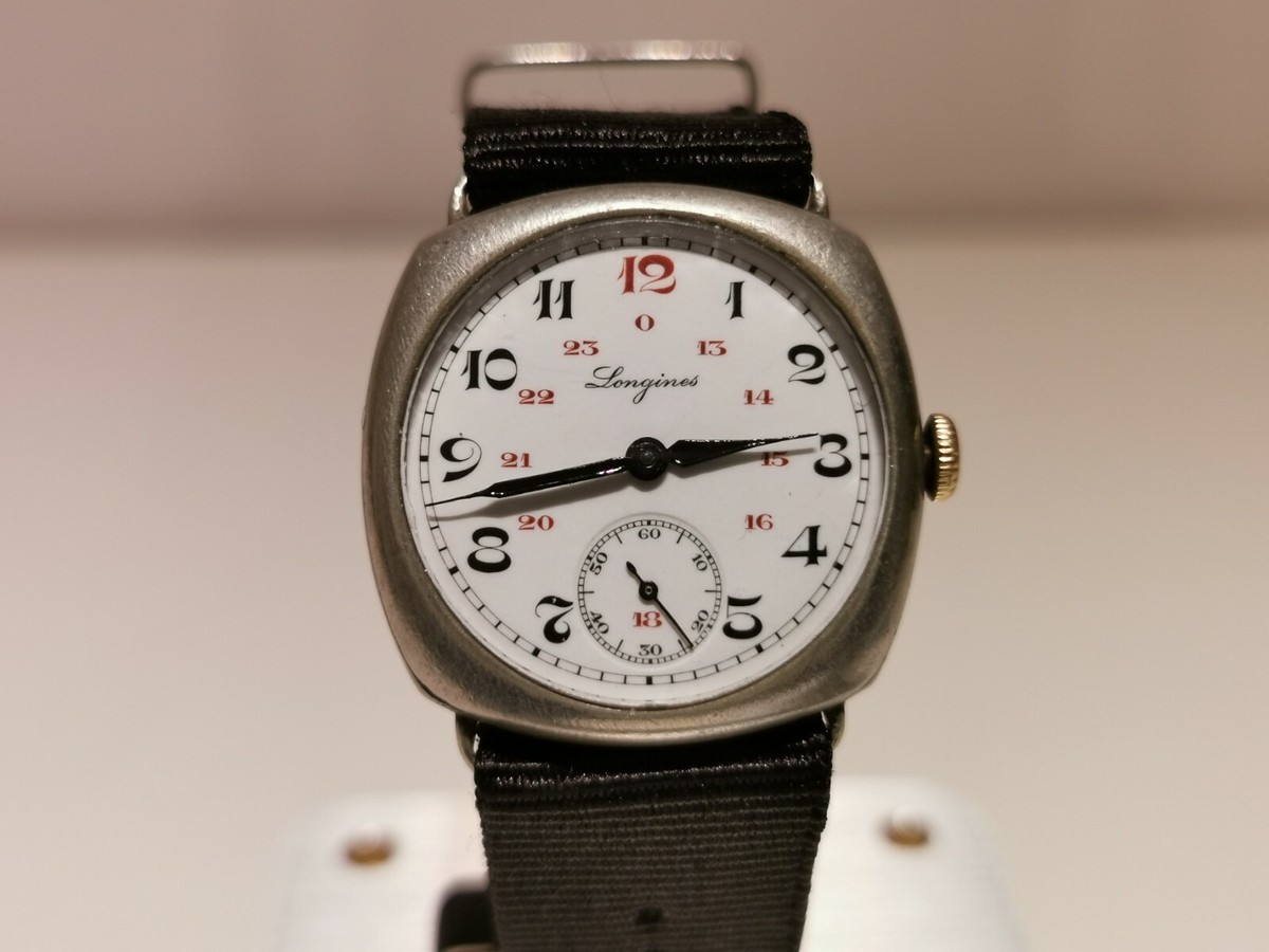 ANTIQUE TRENCH WW1 MILITARY RARE COLLECTIBLE SWISS 32MM MEN'S WATCH  