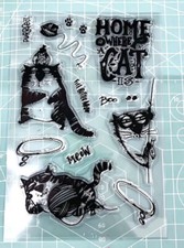 Home Cats Cartoons and Sayings Clear Cling Stamps