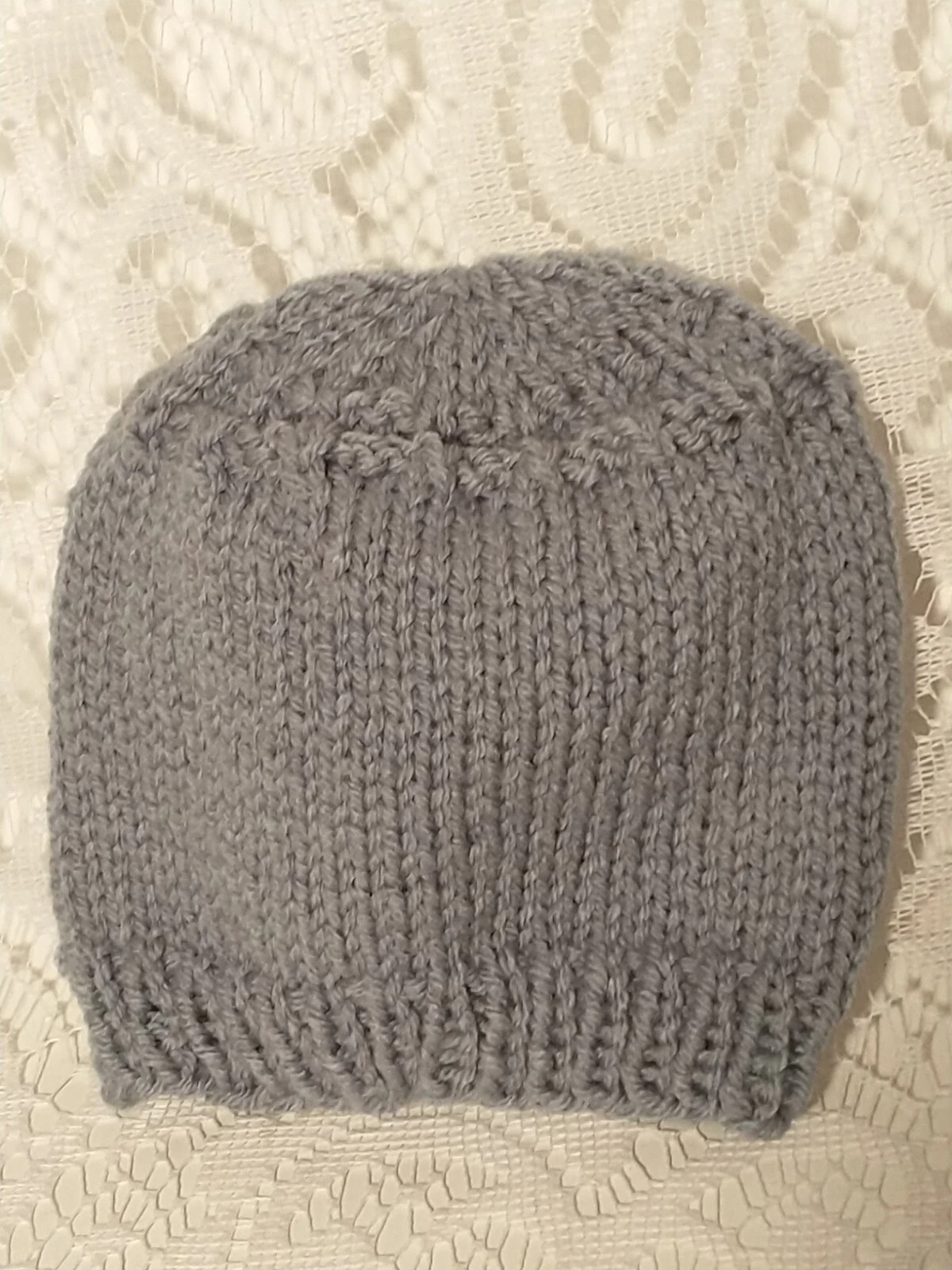 I Love This Yarn Baby Sport Hand Made Knit Baby Hat Color Blue Crisp Air tblbf1