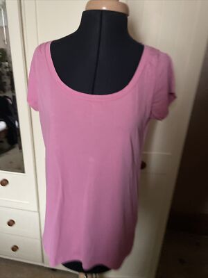 PRINCESSE TAM TAM Damen T-Shirt Größe 12 Rosa Fein Baumwolljersey Kurzarm