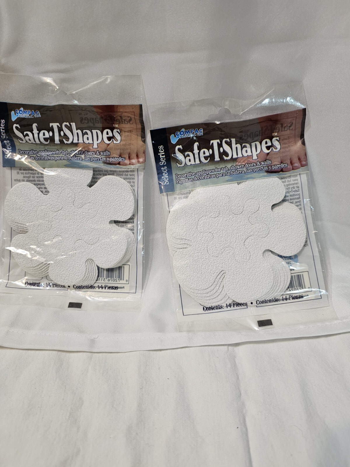 2 Packs Safe T Shapes Non Slip Shower Treads Bath Tub Decals WHITE DAISY eBay