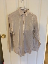 Strafford Travel Easy Care Broad Cloth, Regular Fit 14 1/2 32-33, Butterscoth